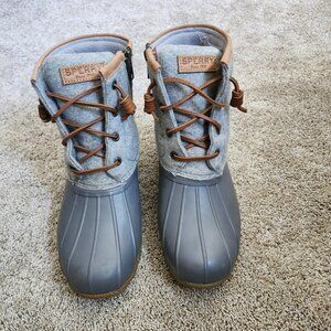 Gray Sperry Duck Boots Women's size 8